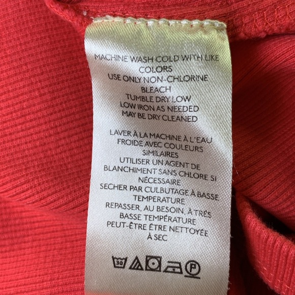 Maeve by Anthropologie pink ribbed cotton crop tank top size large - Picture 4 of 6